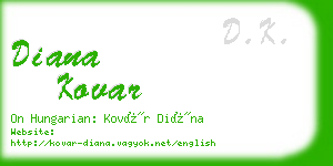 diana kovar business card